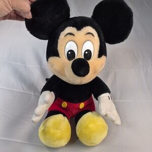 Medium Disney  Mickey Mouse Sitting Plush Toy 12" Official Authentic Cartoon